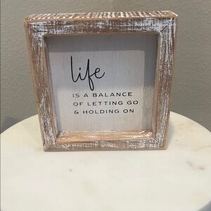 Adams Brown and White Life Quote Frame
